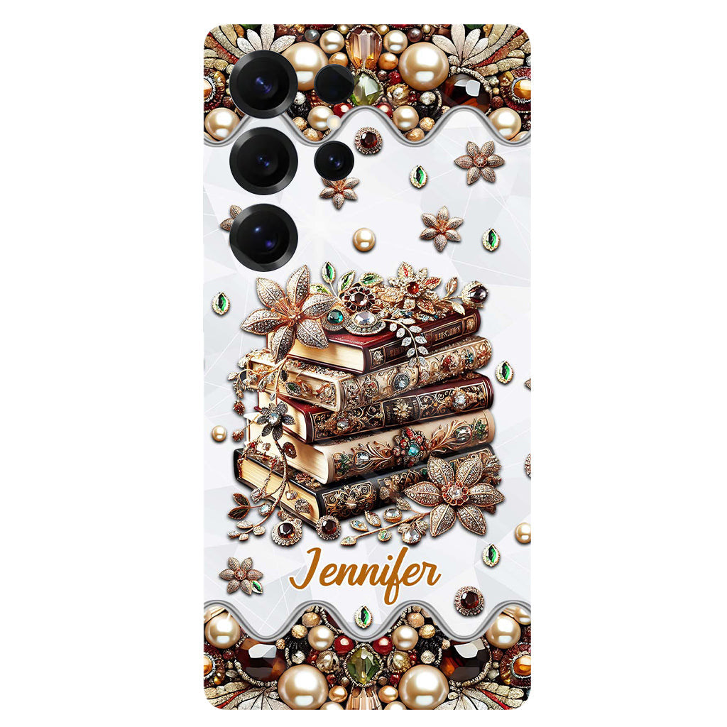 Une fille qui aime les livres - Coque de téléphone personnalisée avec impression intégrale d'un livre