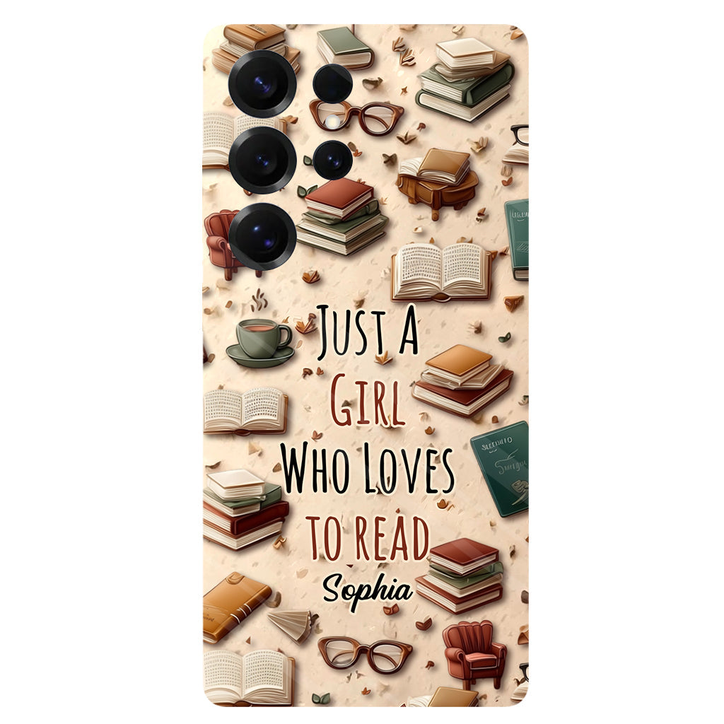 Just a Girl who Loves to Read - Personalized Book Full Print Phone Case