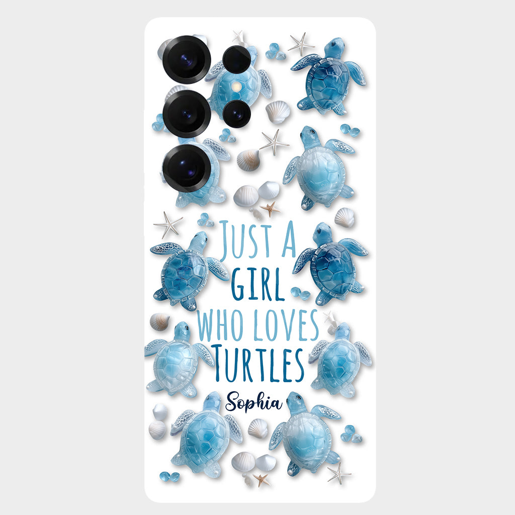 Just A Girl Who Loves Turtles - Personalized Turtle Full Print Phone Case
