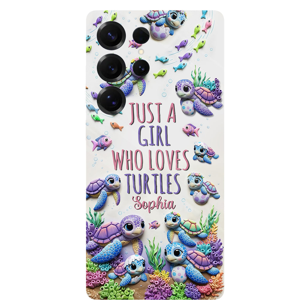 Just A Girl Who Loves Turtles - Personalized Turtle Full Print Phone Case