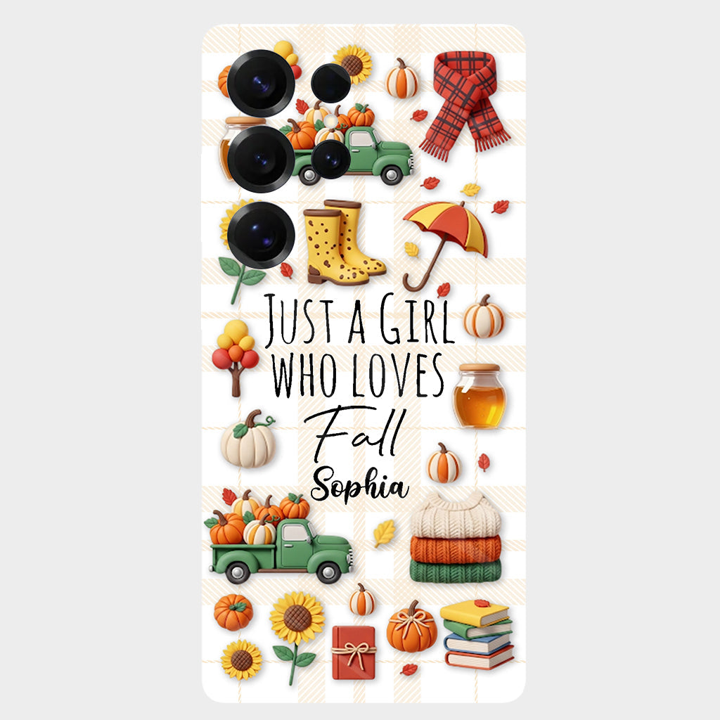 Just A Girl Who Loves Fall - Personalized Autumn Full Print Phone Case