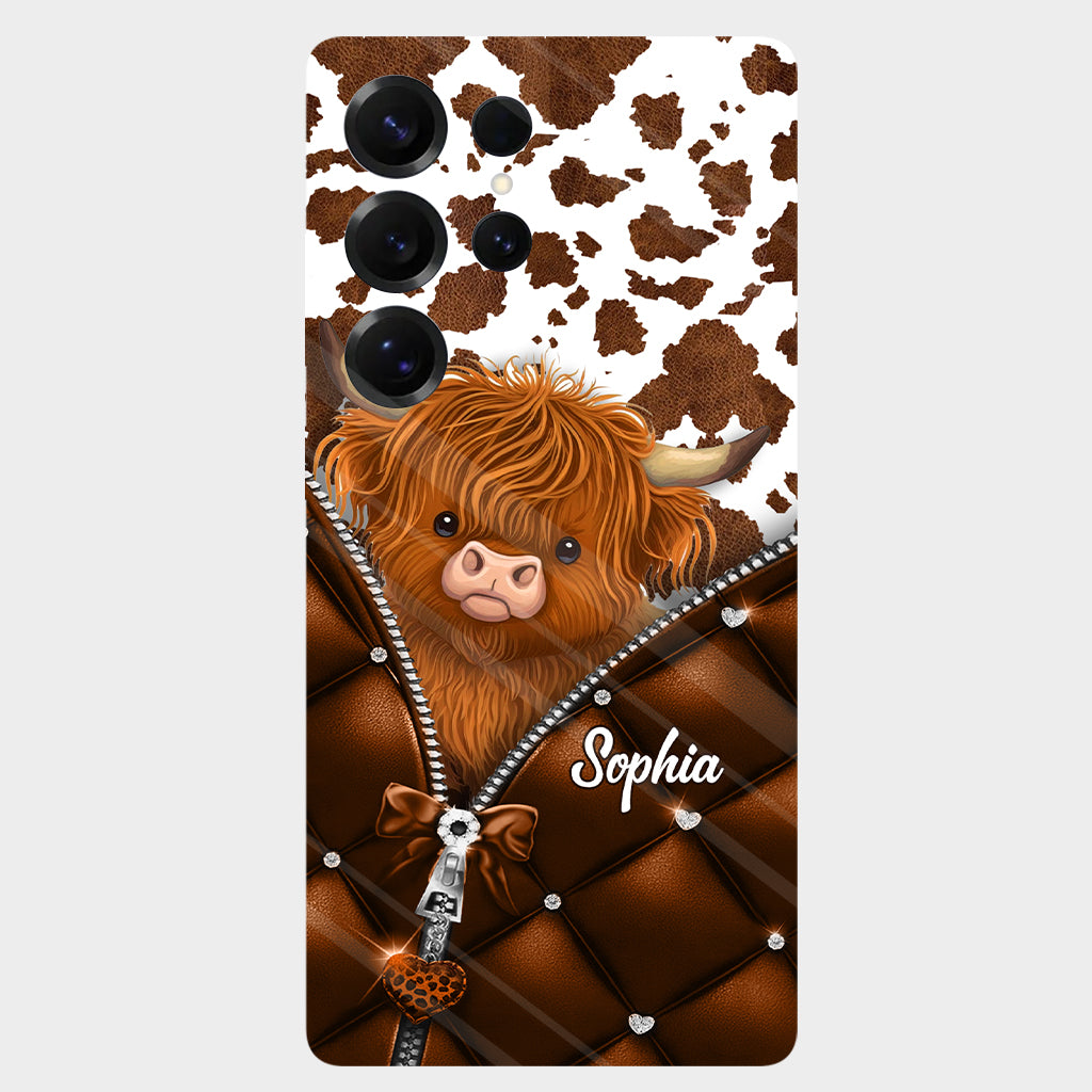Cute Highland Cow - Personalized Highland Cow Full Print Phone Case