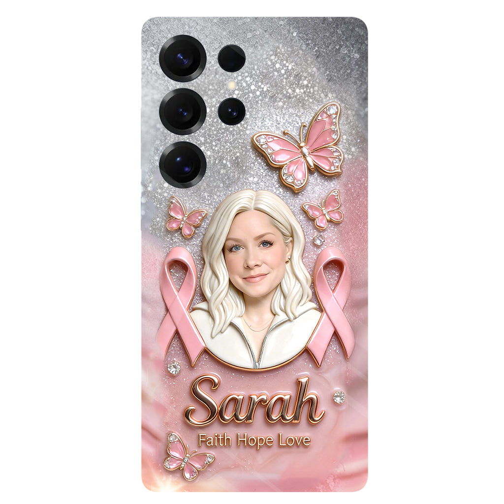 Custom Any Photo - Personalized Breast Cancer Awareness Full Print Phone Case