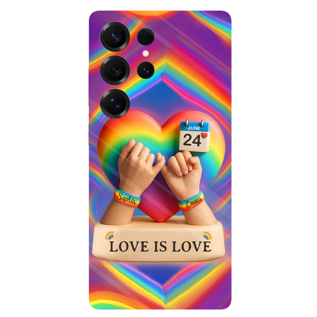 Love Is Love - Personalized LGBT Support Full Print Phone Case