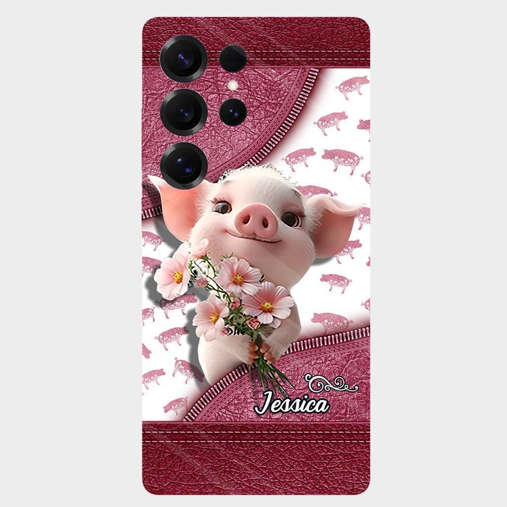 Coque de téléphone personnalisée « Amoureux des cochons » avec impression intégrale