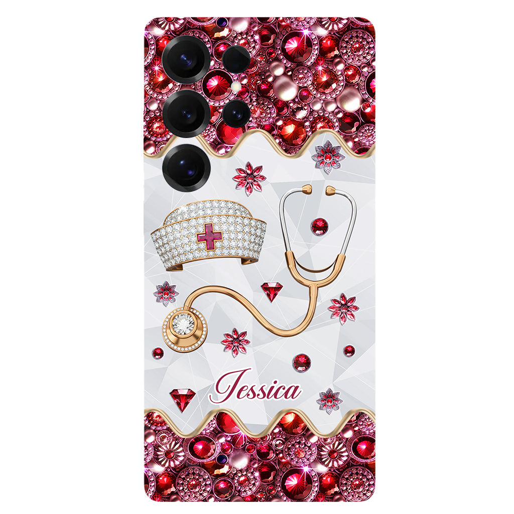Nurse's Hat & Stethoscope - Personalized Nurse Full Print Phone Case