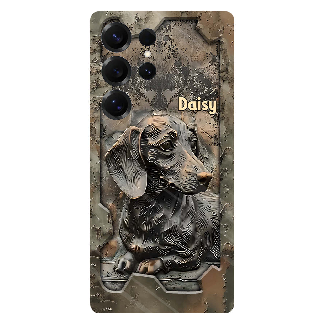 Das Leben ist schöner mit meinem Dackel – Personalisierte Handyhülle mit Hundemotiv