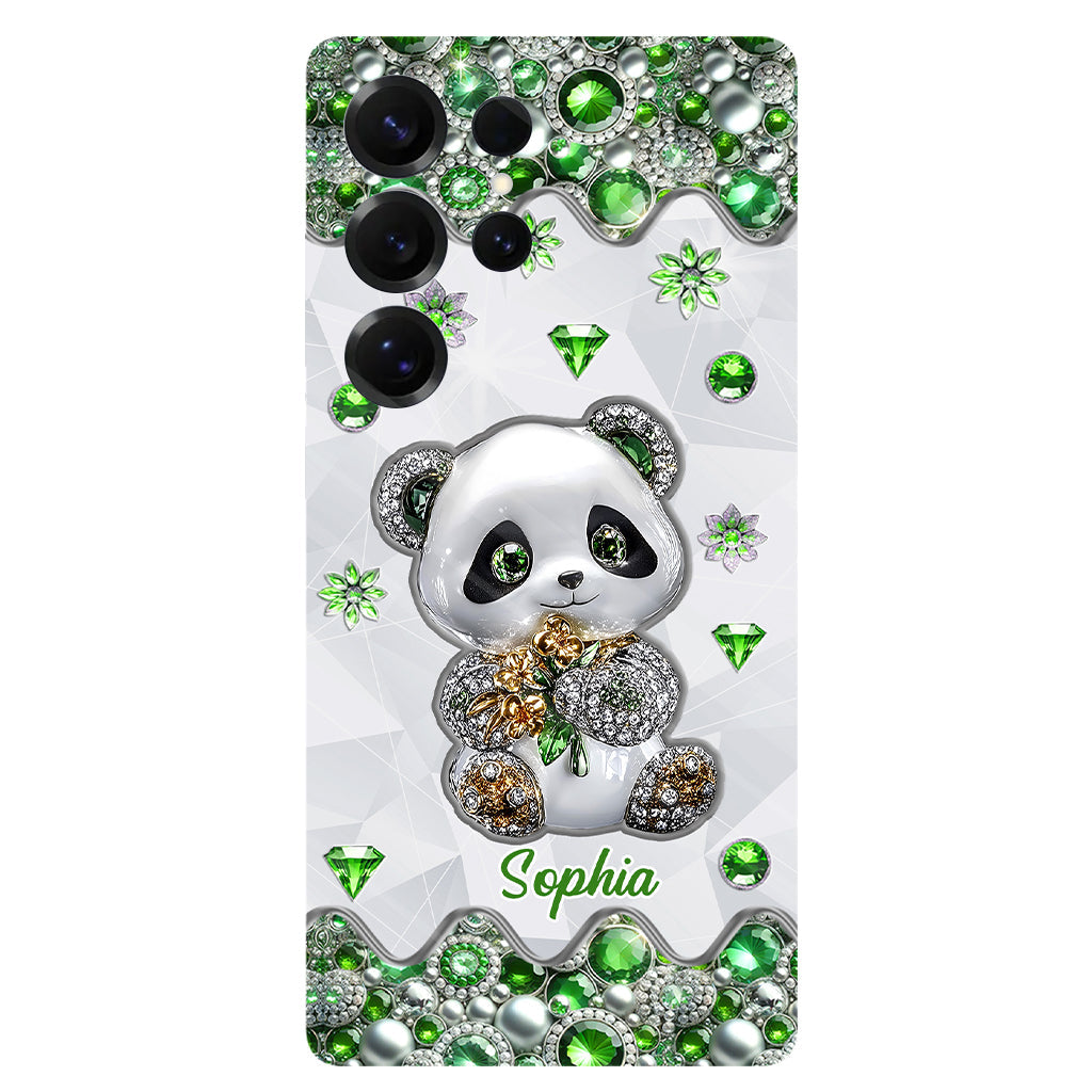 Einfach ein Mädchen, das Pandas liebt – Personalisierte Handyhülle mit Panda-Motiv