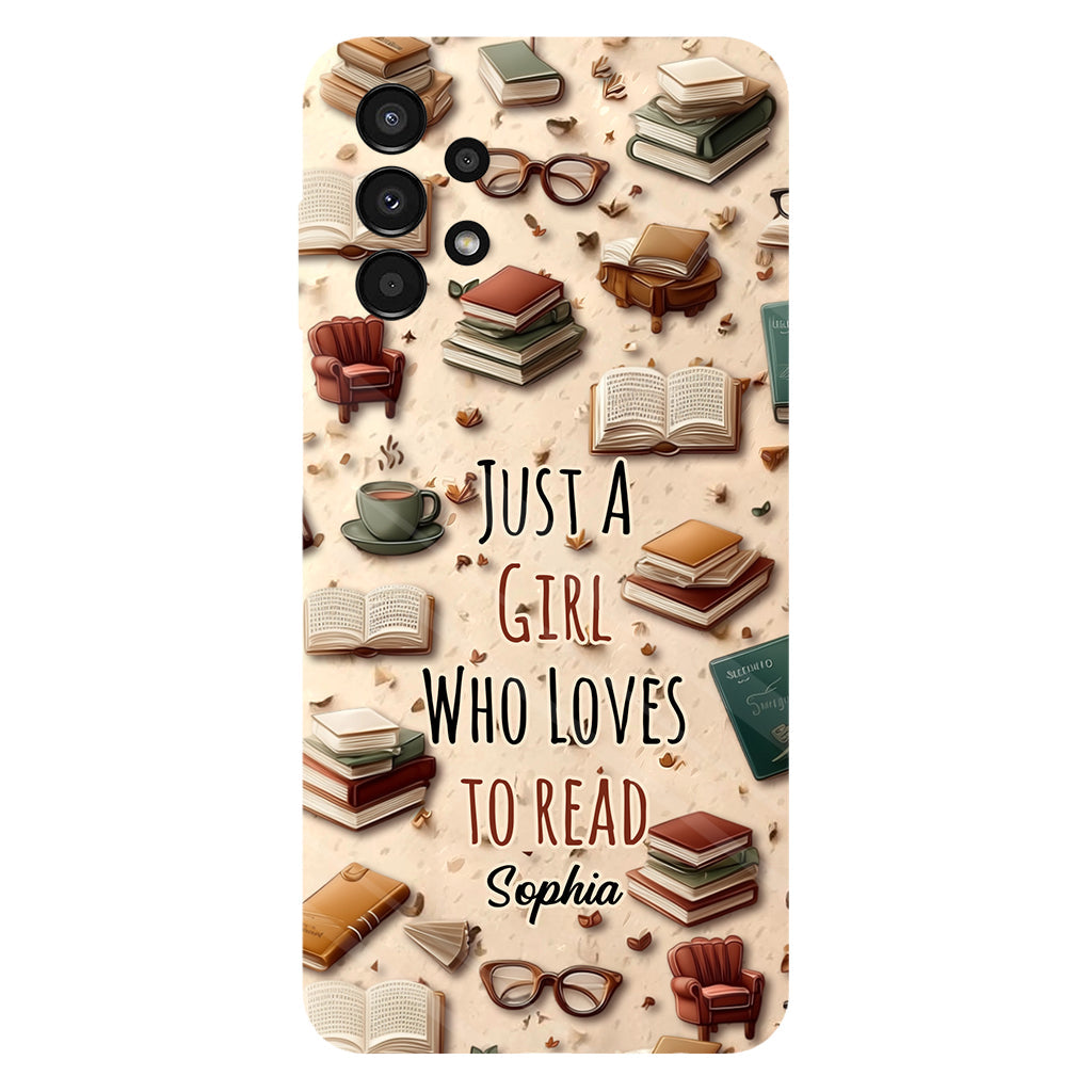 Just a Girl who Loves to Read - Personalized Book Full Print Phone Case