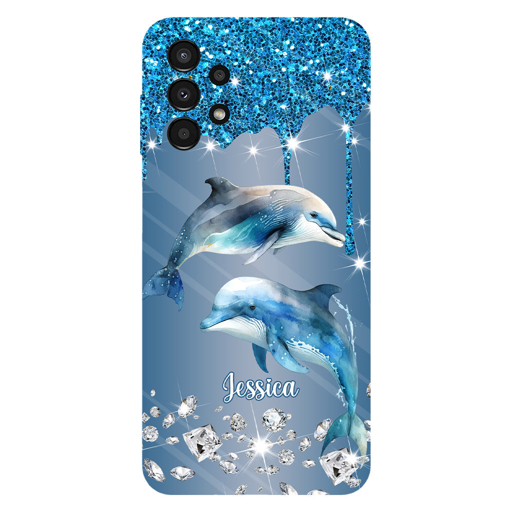 Magnifiques dauphins - Coque de téléphone personnalisée avec impression intégrale de dauphins