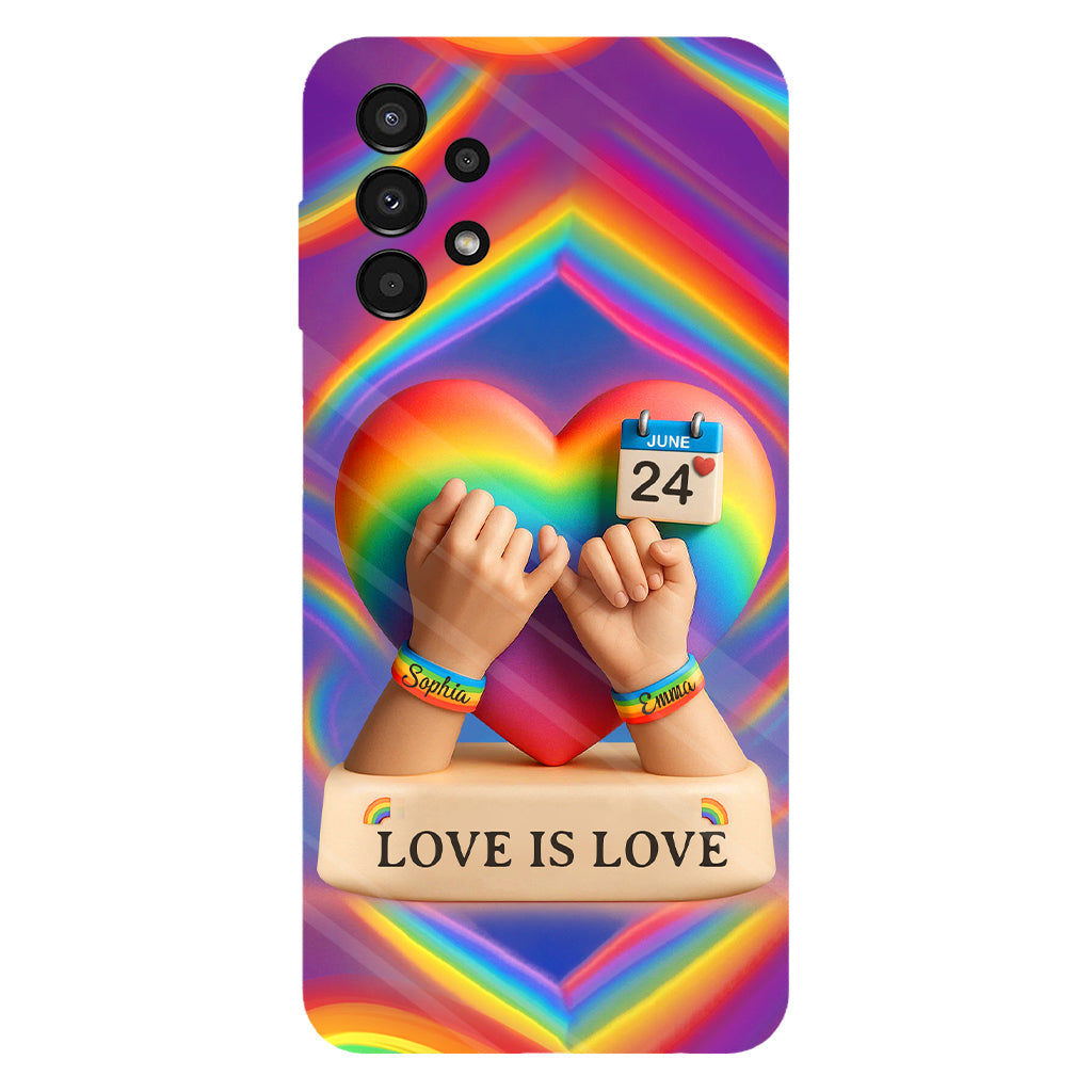 Love Is Love - Personalized LGBT Support Full Print Phone Case
