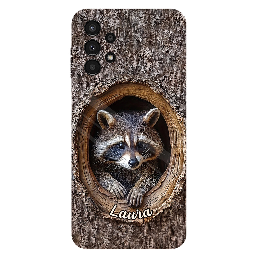 Adorable raton laveur - Coque de téléphone personnalisée avec motif raton laveur intégral