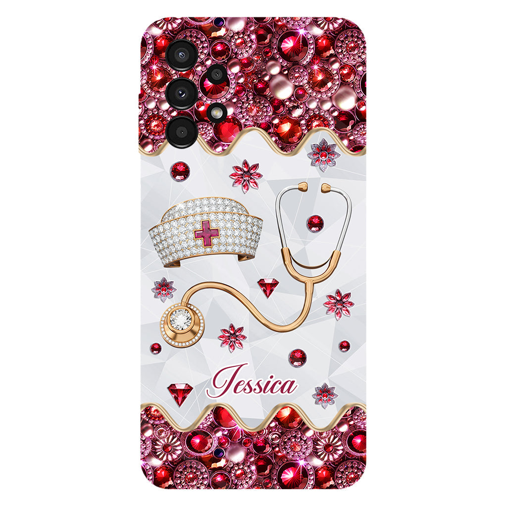 Nurse's Hat & Stethoscope - Personalized Nurse Full Print Phone Case