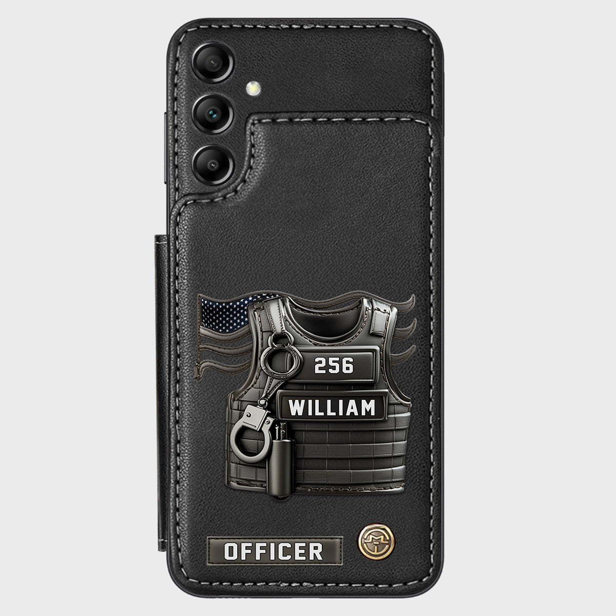 Serve And Protect - Personalized Police Officer Wallet Phone Case
