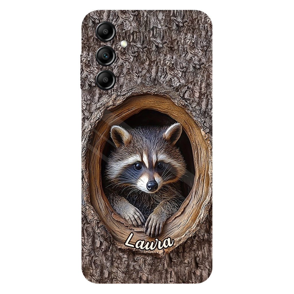 Adorable raton laveur - Coque de téléphone personnalisée avec motif raton laveur intégral