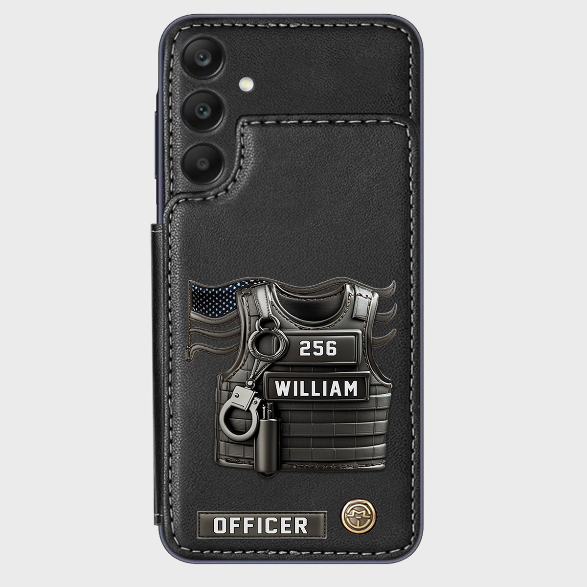 Serve And Protect - Personalized Police Officer Wallet Phone Case