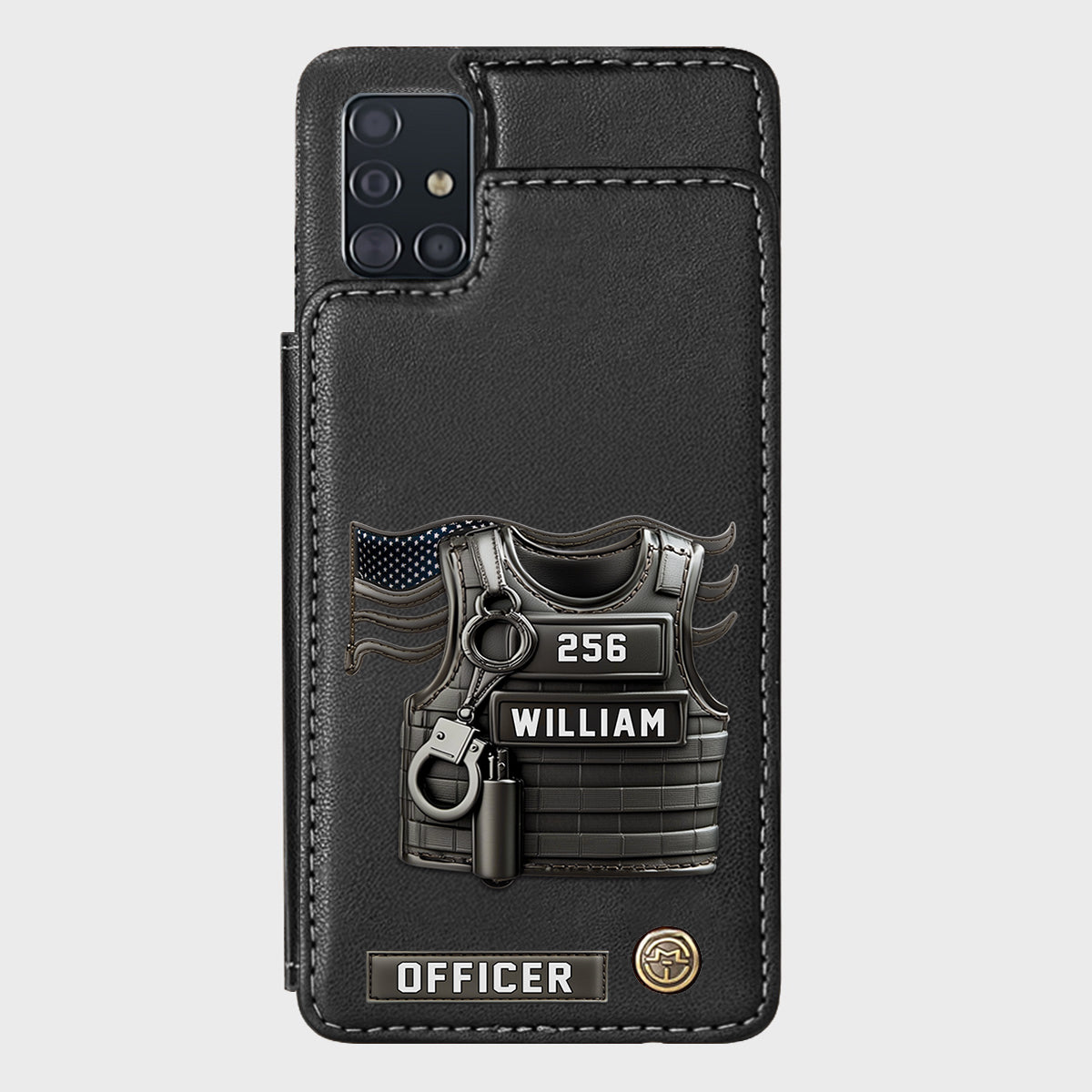 Serve And Protect - Personalized Police Officer Wallet Phone Case