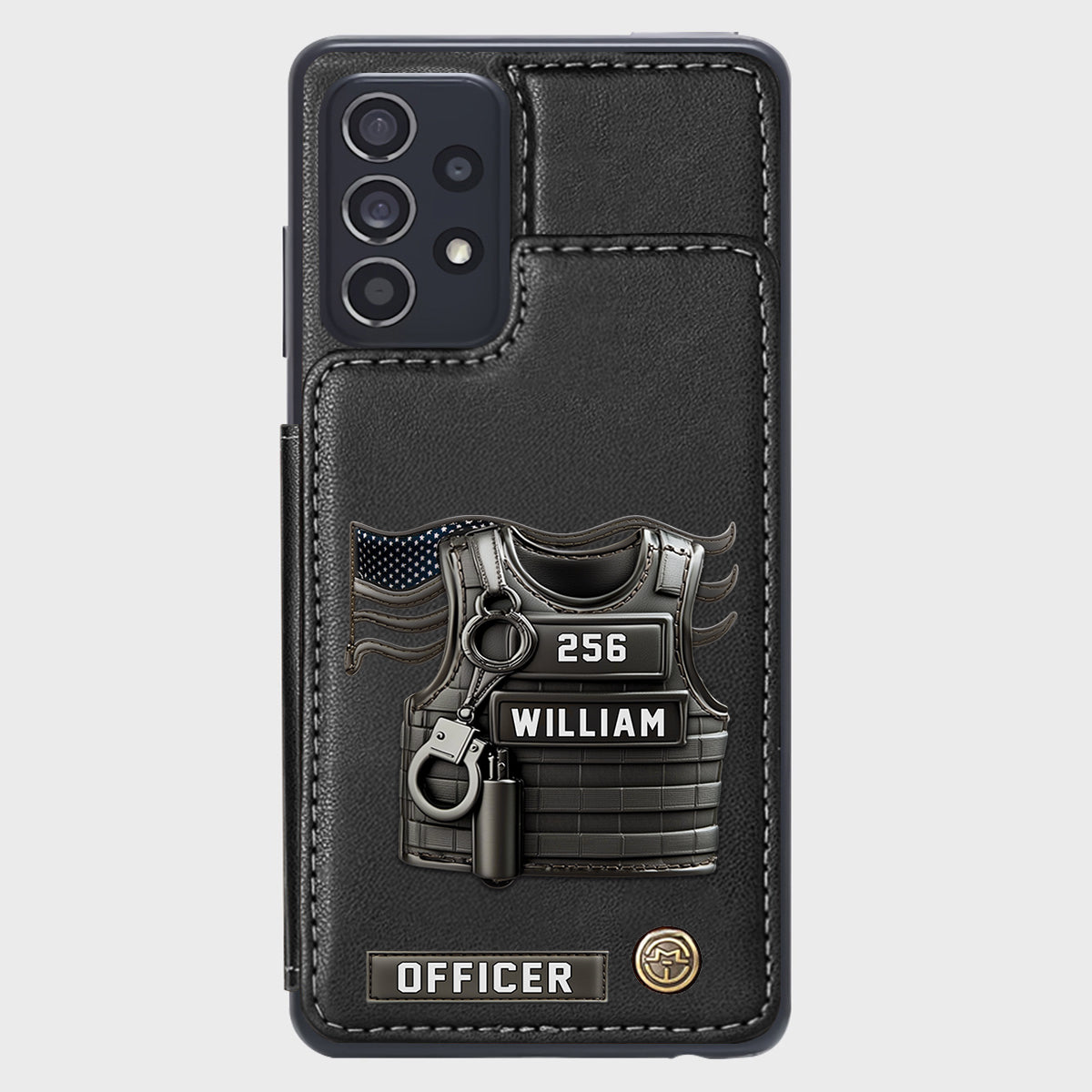 Serve And Protect - Personalized Police Officer Wallet Phone Case