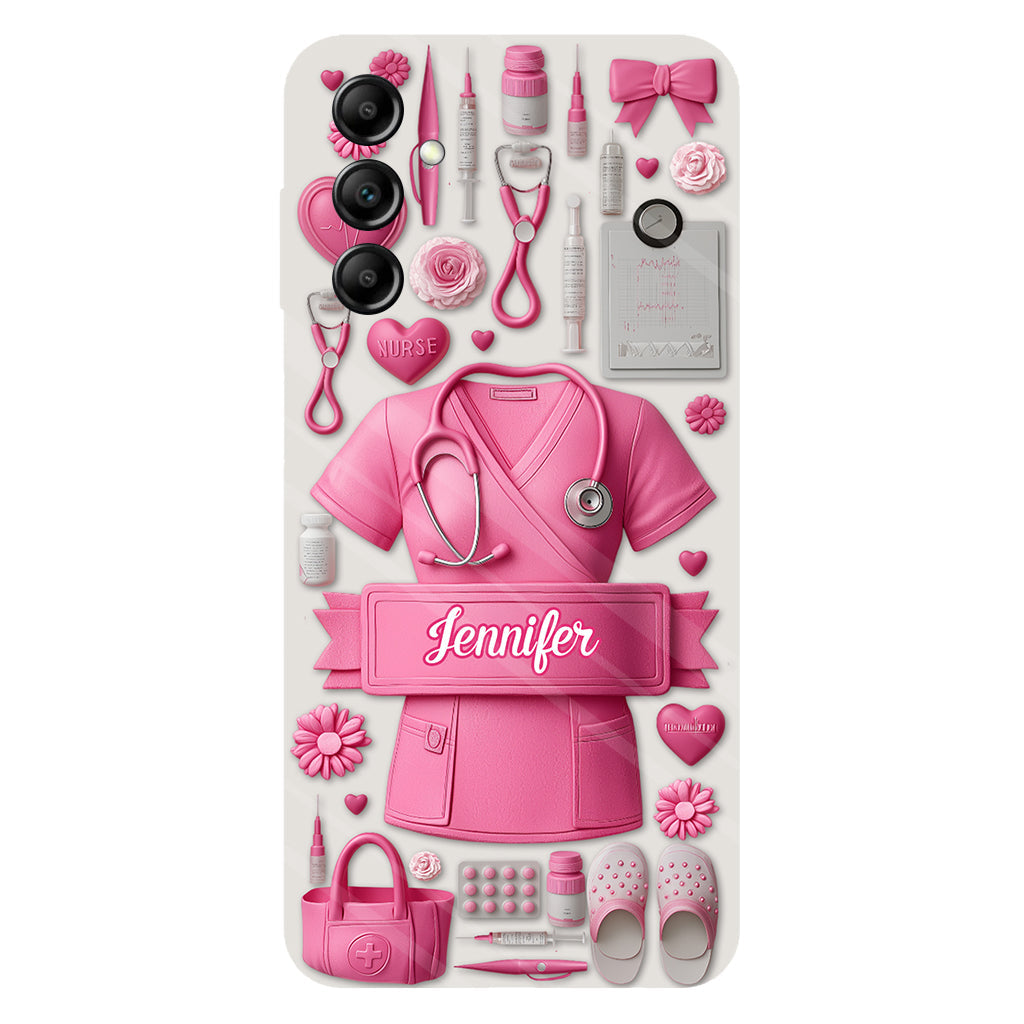 Nursing Is A Work Of Heart - Personalized Nurse Full Print Phone Case