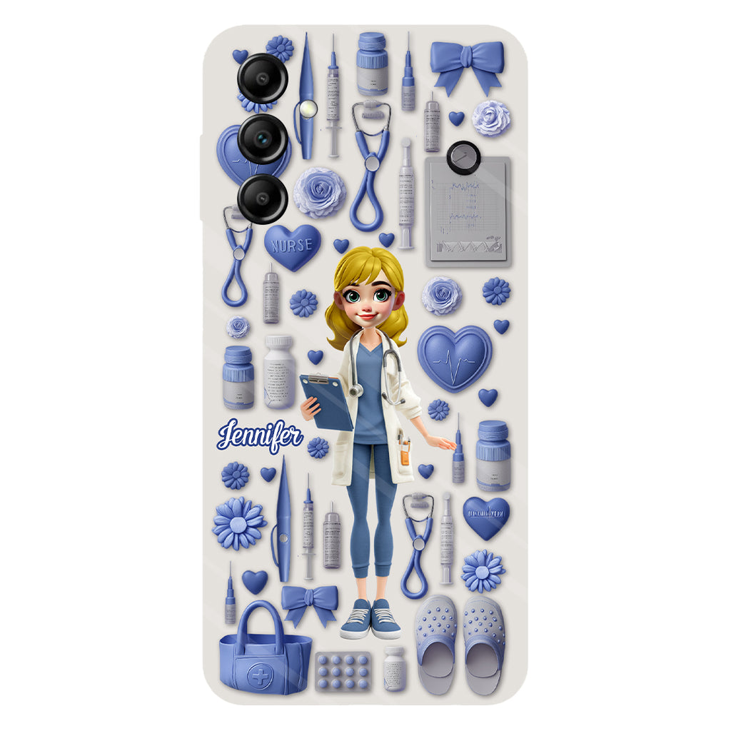 Nursing Is A Work Of Heart - Personalized Nurse Full Print Phone Case