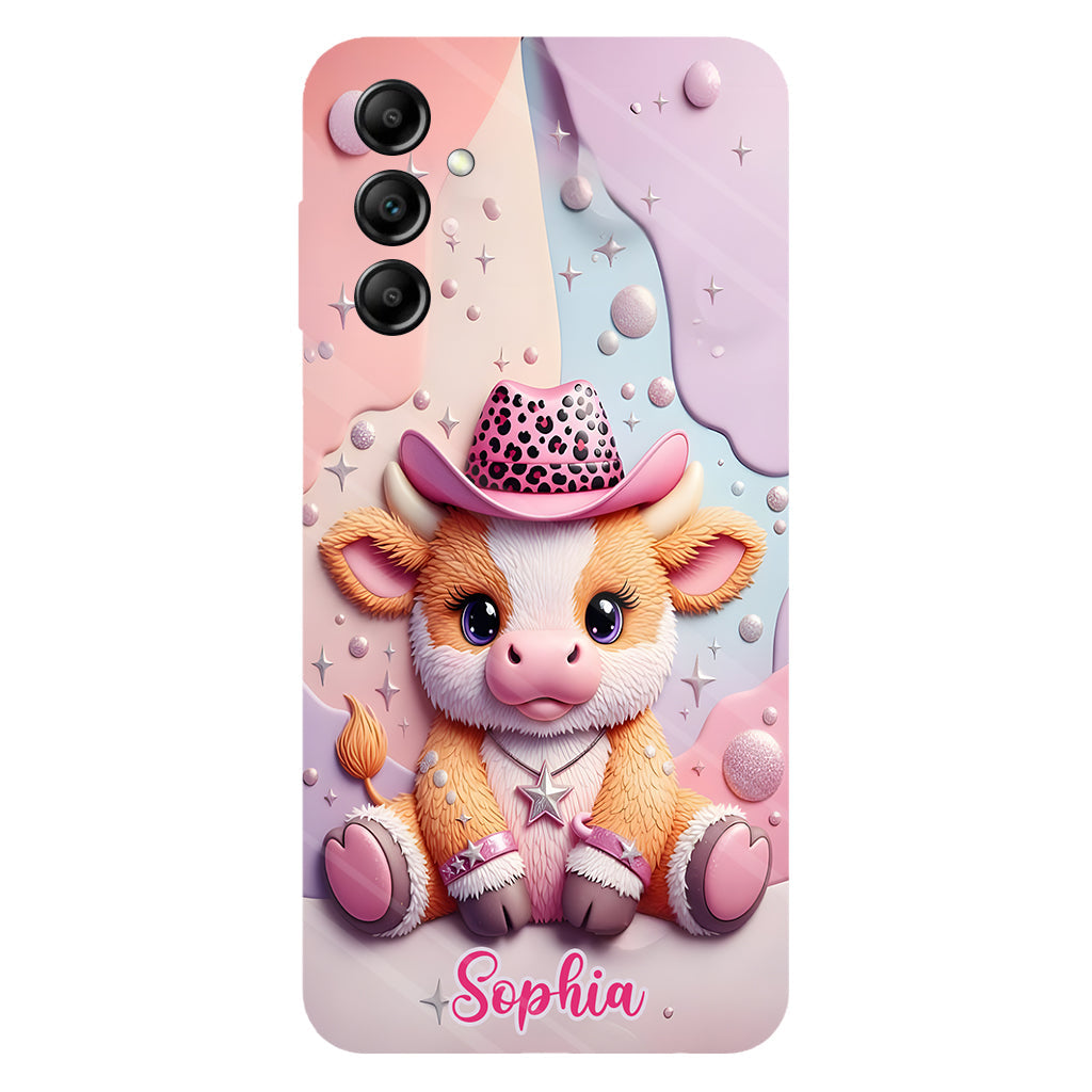 Adorable vache des Highlands - Coque de téléphone personnalisée avec imprimé intégral vache des Highlands