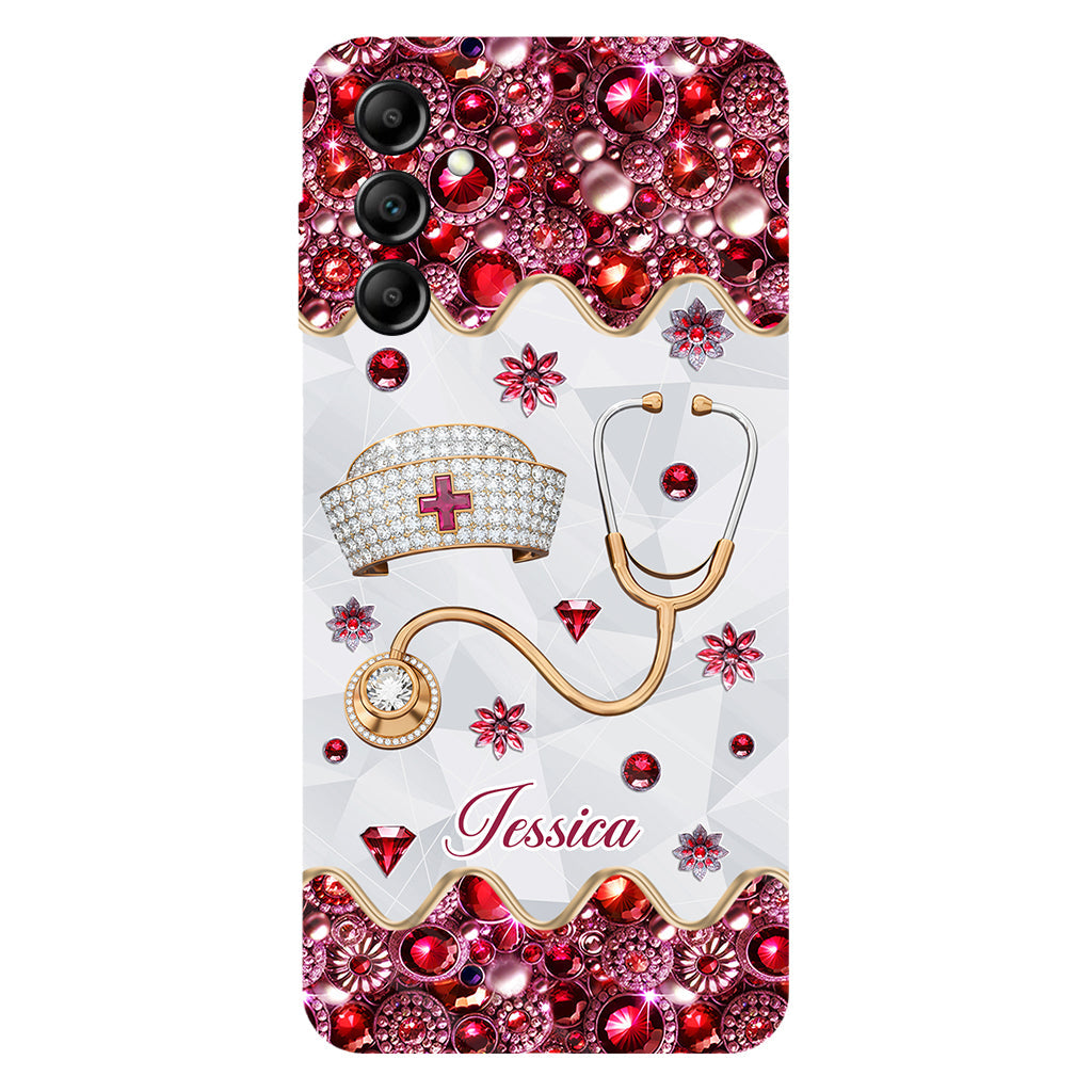 Nurse's Hat & Stethoscope - Personalized Nurse Full Print Phone Case