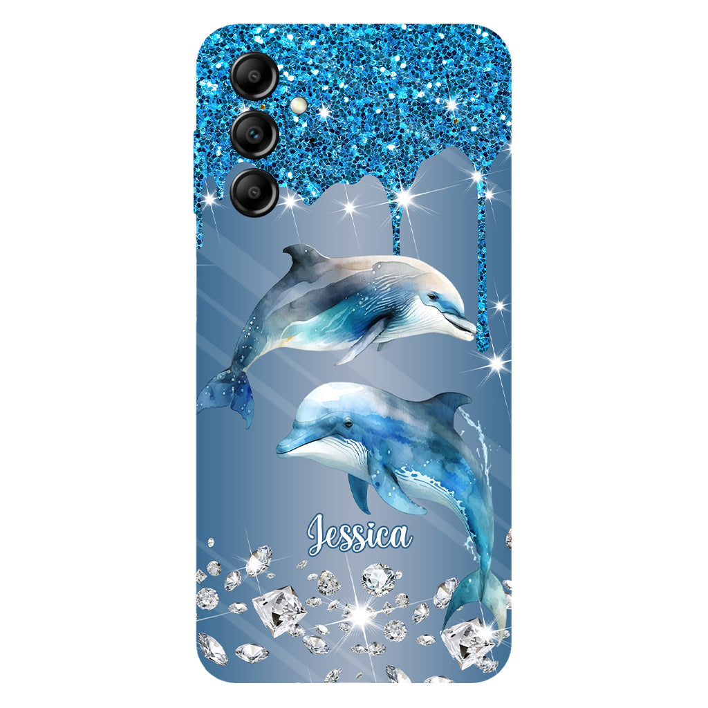 Magnifiques dauphins - Coque de téléphone personnalisée avec impression intégrale de dauphins