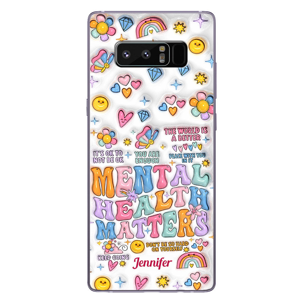 Mental Health Matter - Personalized Mental Health Awareness Clear Phone Case