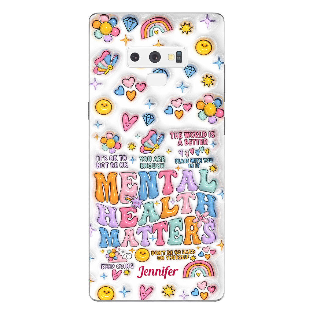Mental Health Matter - Personalized Mental Health Awareness Clear Phone Case