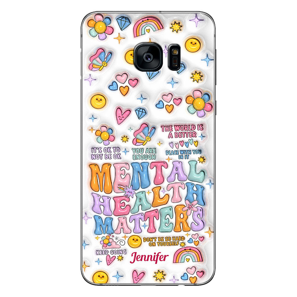 Mental Health Matter - Personalized Mental Health Awareness Clear Phone Case