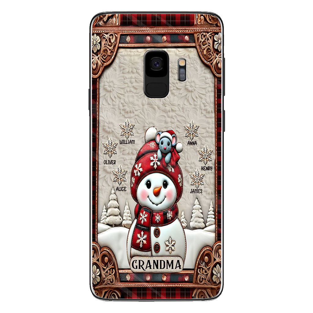 Grandma Snowman Christmas - Personalized Grandma Phone Case