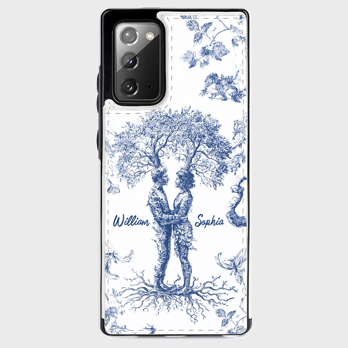 Anniversary Gift Toile De Jouy Style You & Me We Got This - Personalized Couple Foldable Wallet Phone Case