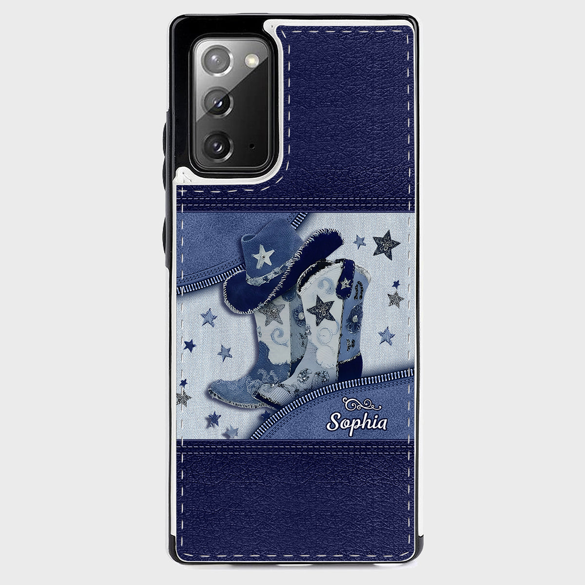 Cowgirl-Stiefel – Personalisierte faltbare Handyhülle im Cowgirl-Stil