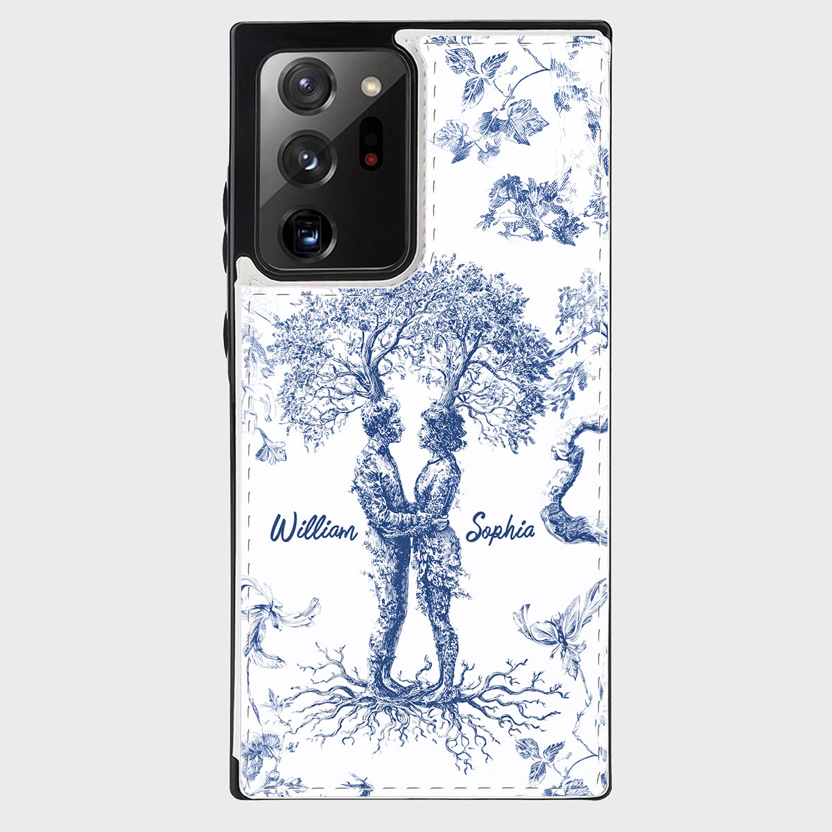 Anniversary Gift Toile De Jouy Style You & Me We Got This - Personalized Couple Foldable Wallet Phone Case