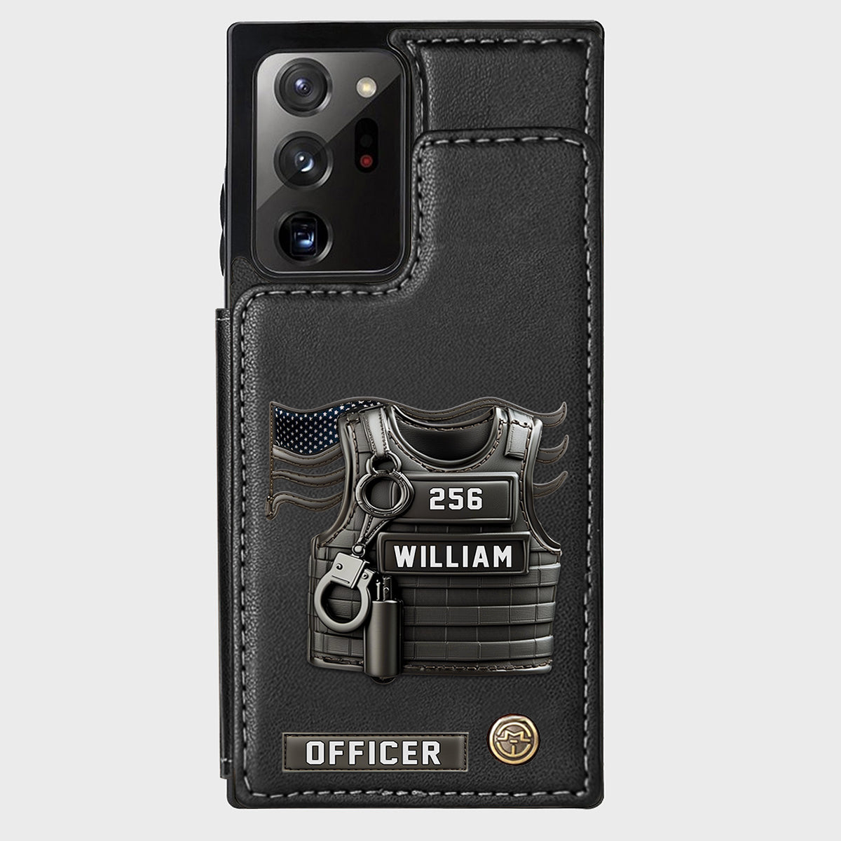 Serve And Protect - Personalized Police Officer Wallet Phone Case