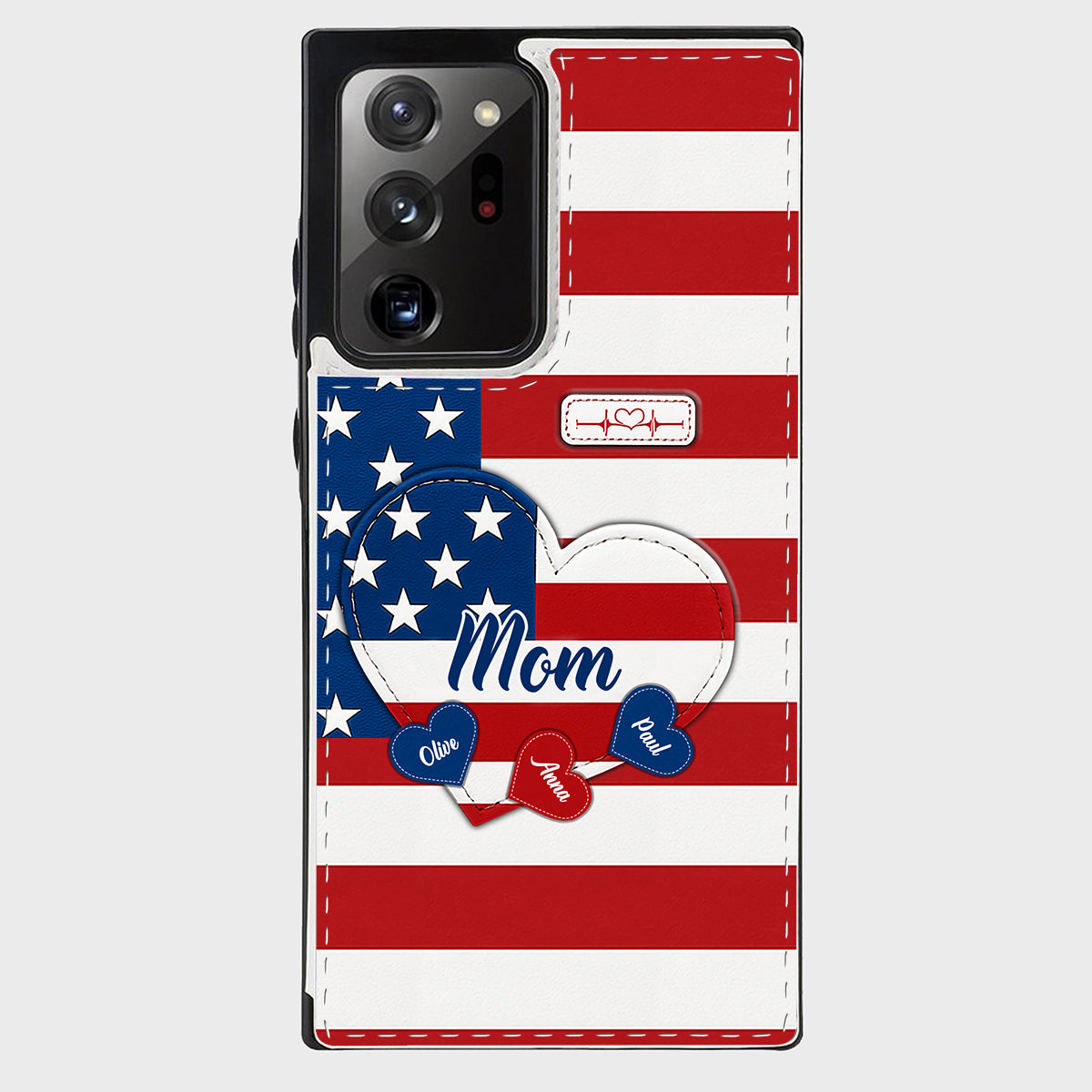 Joyeux 4 juillet ! Étui portefeuille pliable personnalisé pour téléphone portable, idéal pour la fête nationale américaine (4 juillet).