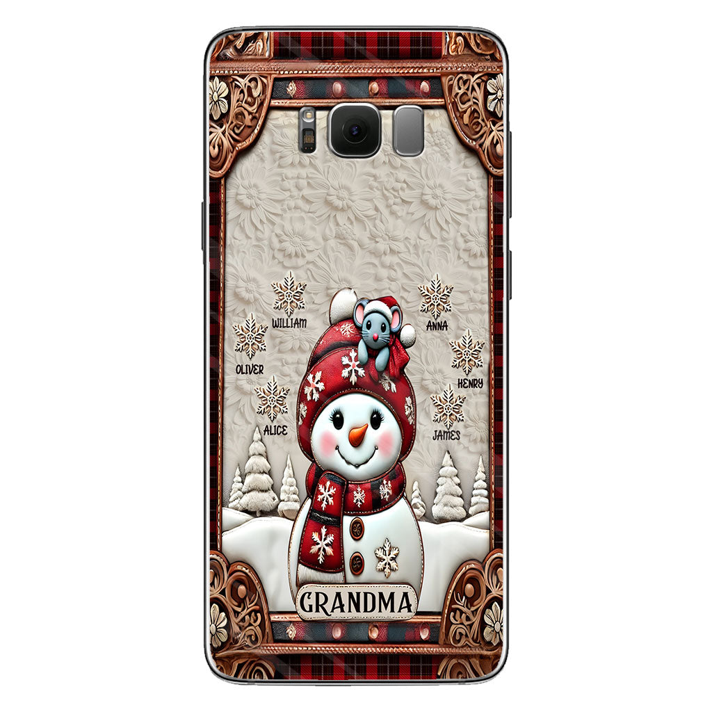 Grandma Snowman Christmas - Personalized Grandma Phone Case