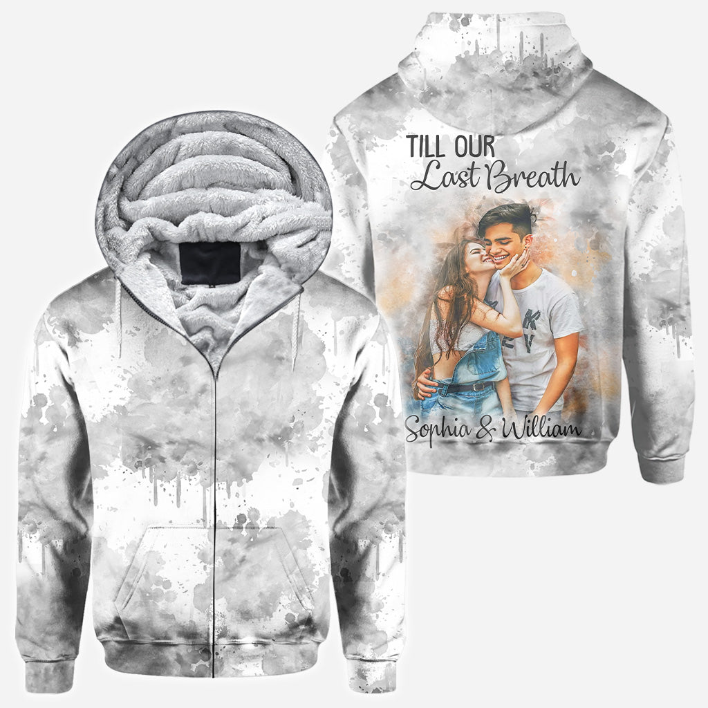 Watercolor Couple - Personalized Couple All Over Shirt