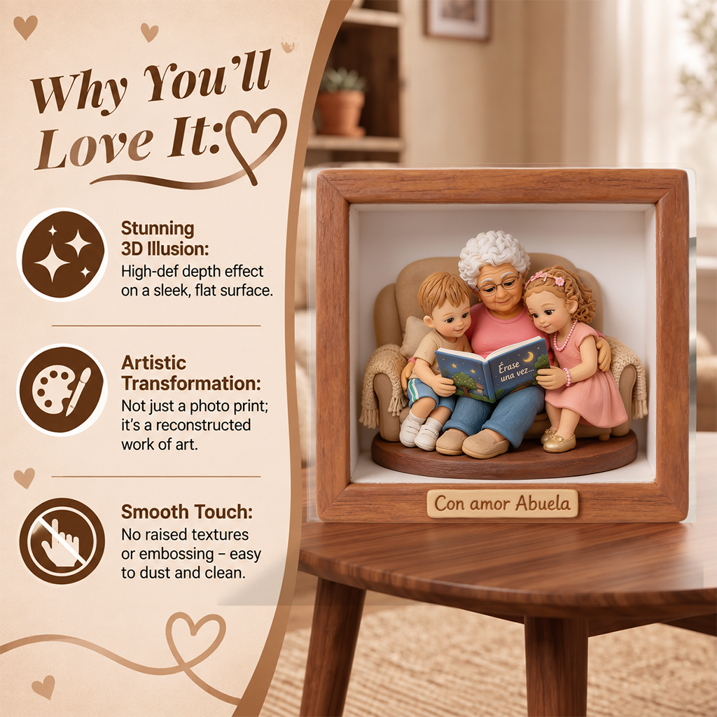 Personalized Custom Photo Big Family Custom Shaped Acrylic Plaque Keepsake Gift