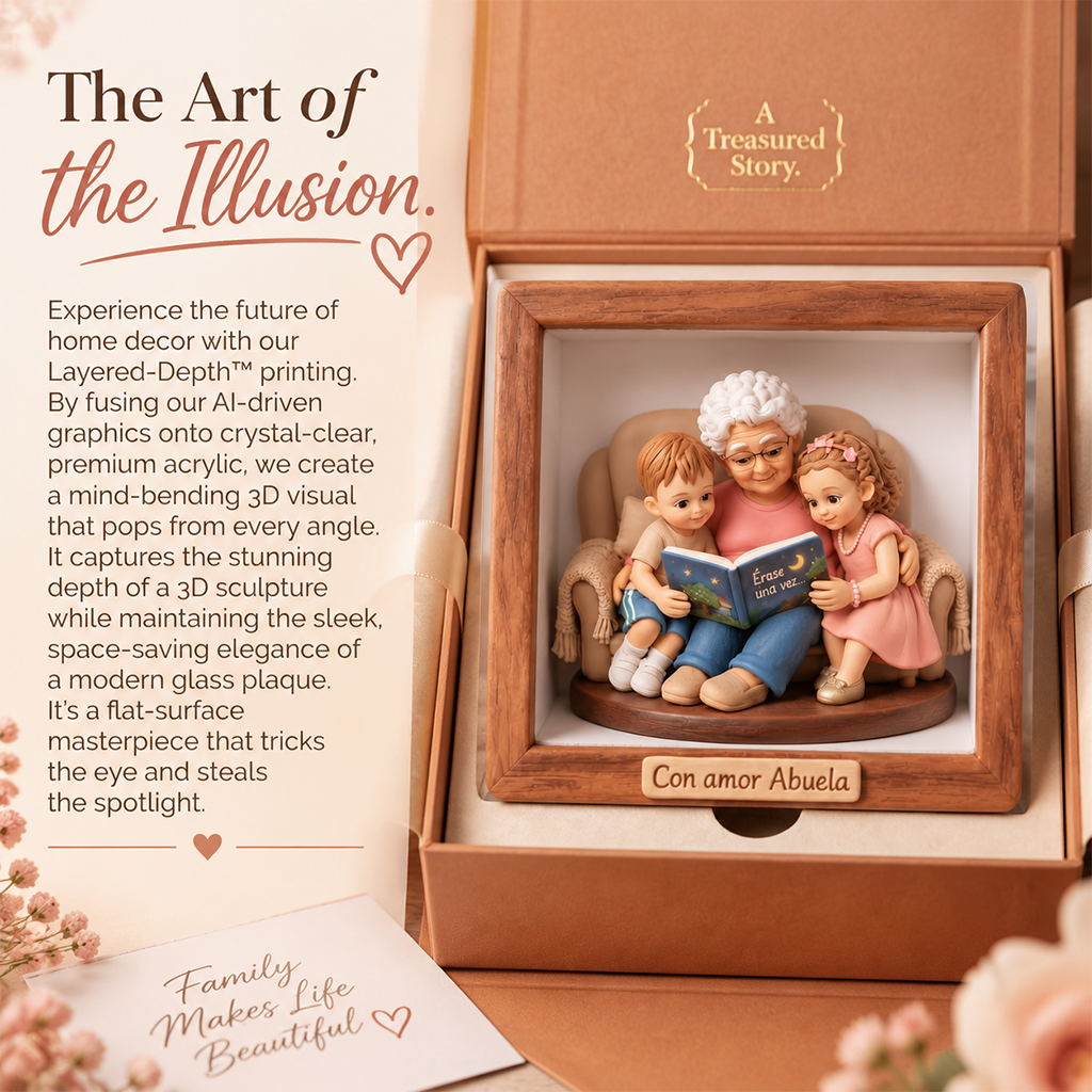 Personalized Custom Photo Single Dad Family Custom Shaped Acrylic Plaque Desk Decor