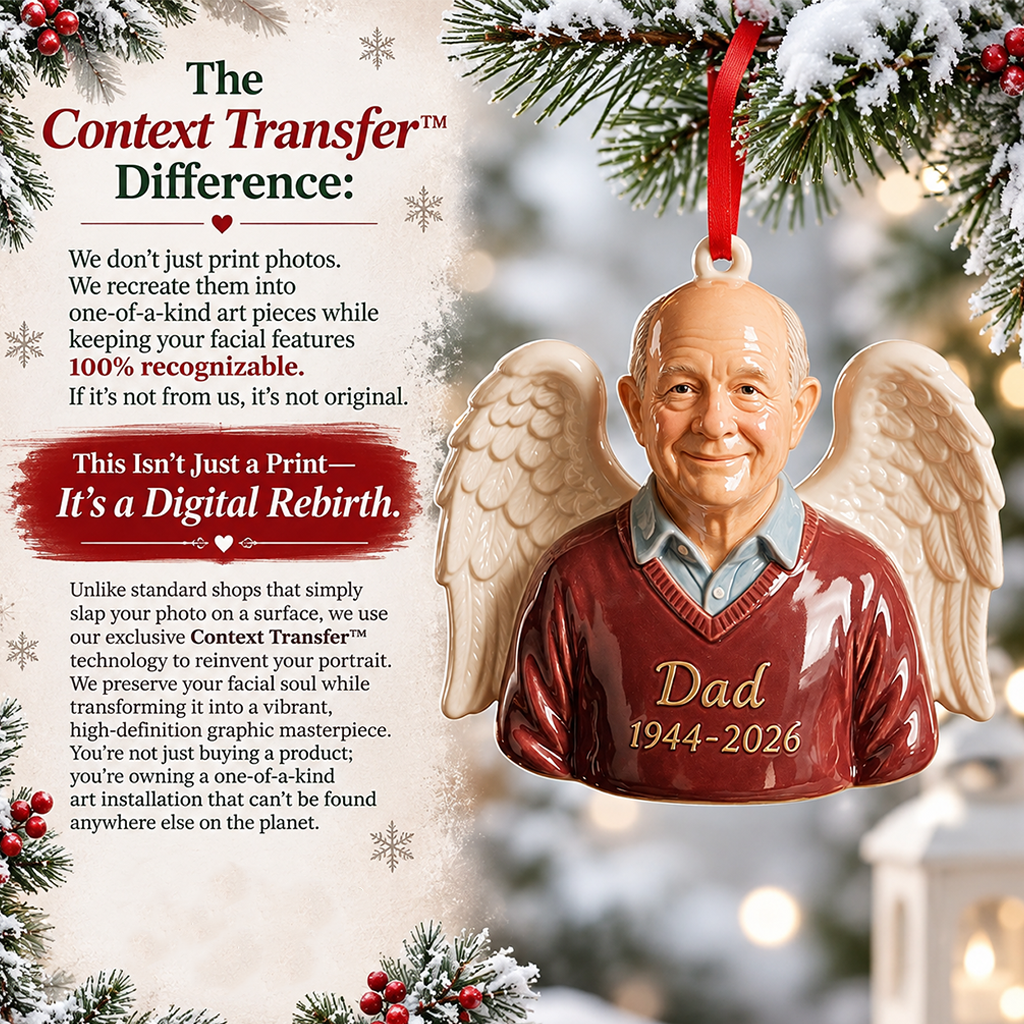 Personalisierte Weihnachtsengel 3D Erinnerungsornament für Frauen