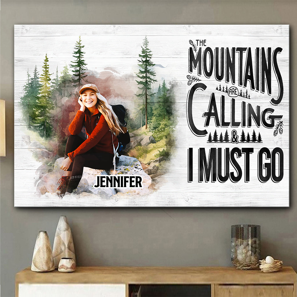 La montagne m'appelle - Toile et affiche de randonnée personnalisées