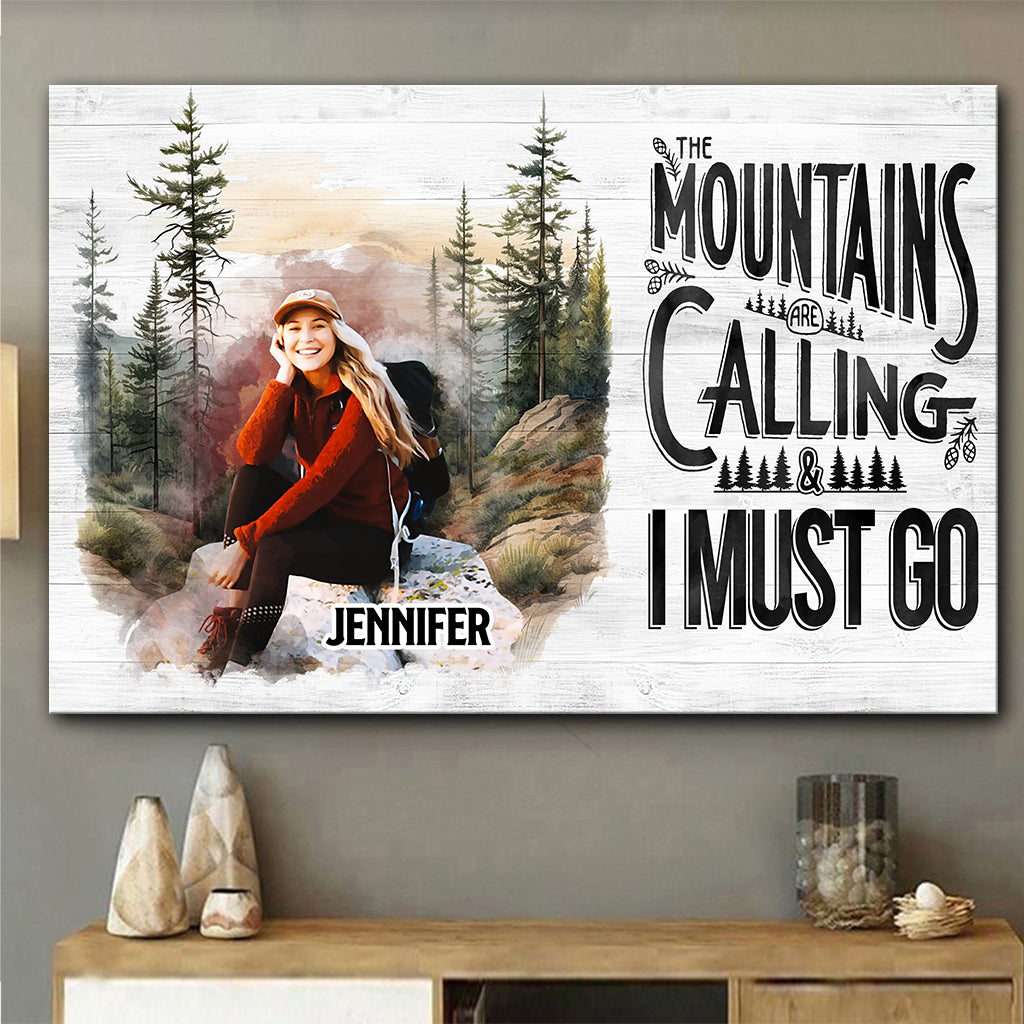 La montagne m'appelle - Toile et affiche de randonnée personnalisées