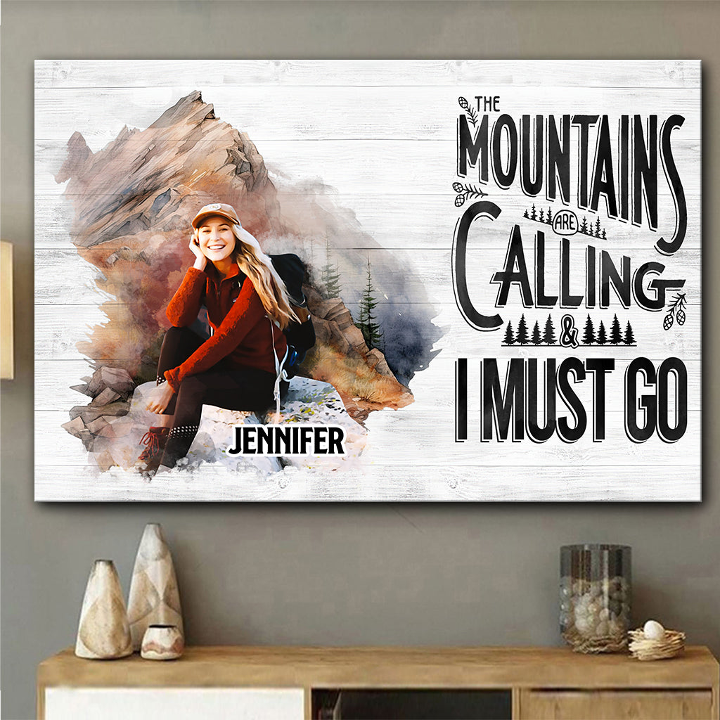 La montagne m'appelle - Toile et affiche de randonnée personnalisées