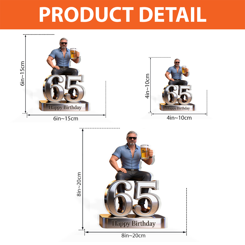 Custom Any Photo Birthday Gift - Personalized Birthday Custom Shaped Acrylic Plaque