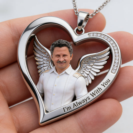 Collier pendentif en métal personnalisé avec photo - Collier commémoratif en forme de pendentif en métal -