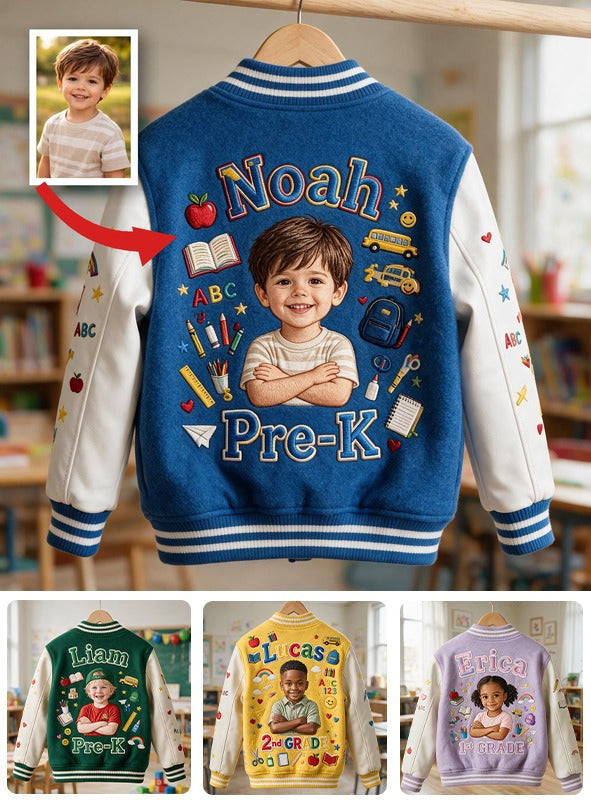 Veste Varsity Personnalisée pour Petit Garçon - Retour à l'École