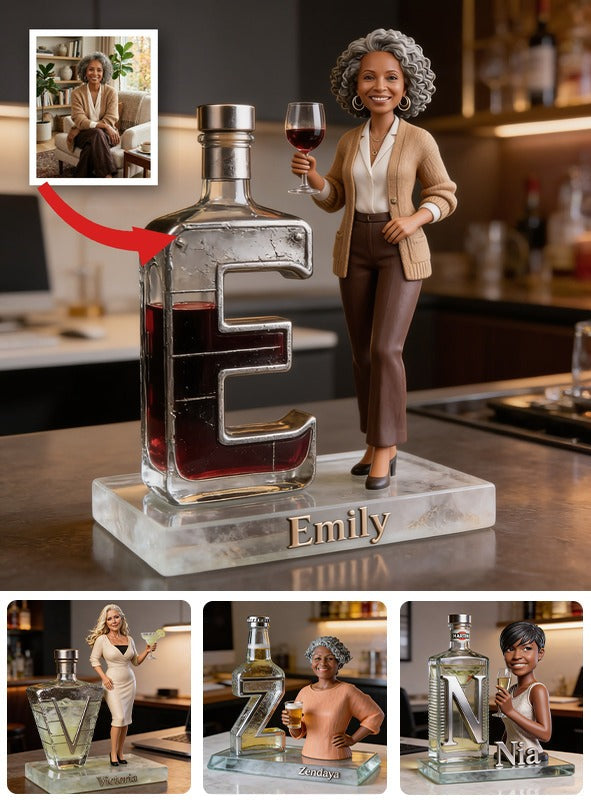 Plaque Acrylique Personnalisée pour Maman Latina Amoureuse du Vin - Décor Unique pour Bar à Domicile