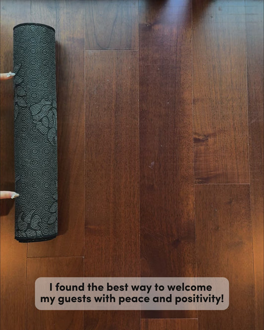 Soyez attentif à l'énergie - Tapis de porte de yoga personnalisé