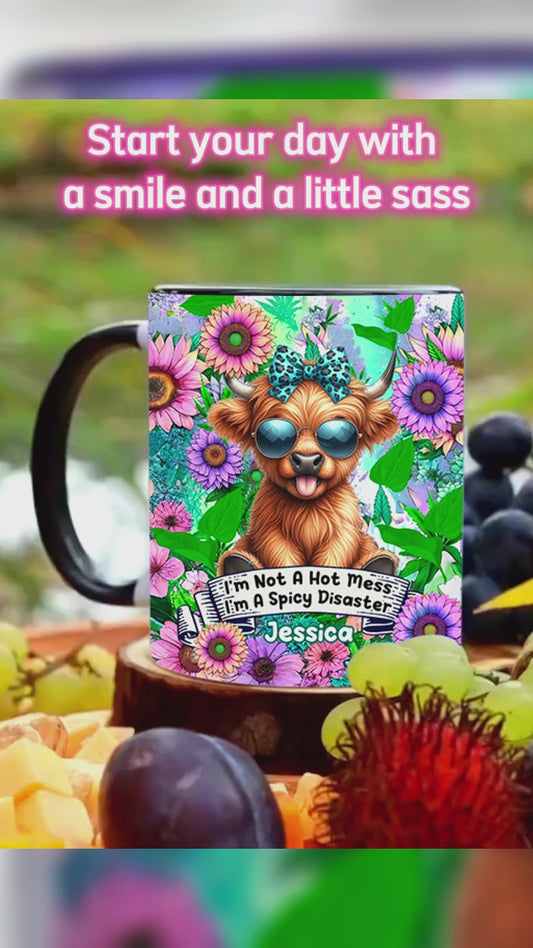 I'm Not A Hot Mess - Personalized Accent Mug